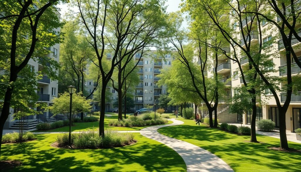 Городские парки и зелёные зоны как фактор экологичности районов - иллюстрация