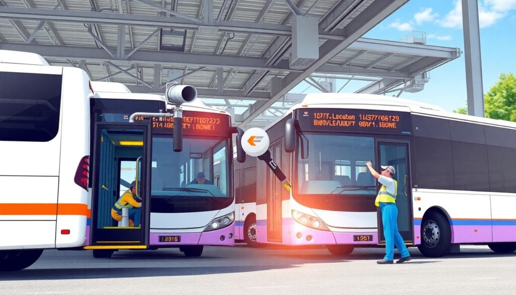 Современные решения по сокращению выхлопов в городском транспорте - иллюстрация