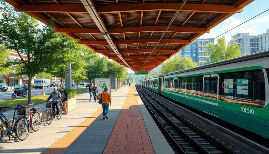 Преимущества жизни рядом с экологичными транспортными узлами - иллюстрация