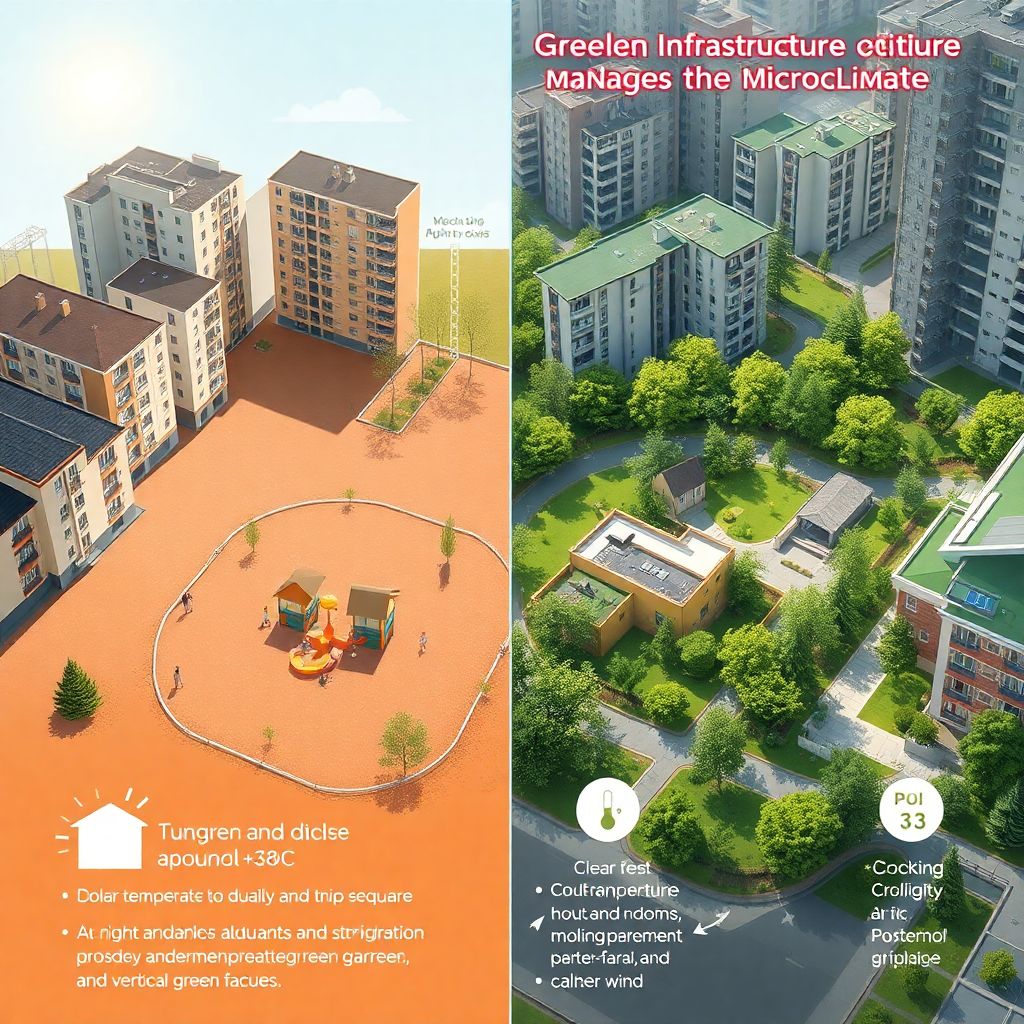 Зелёные насаждения и микроклимат района: как озеленение влияет на комфорт