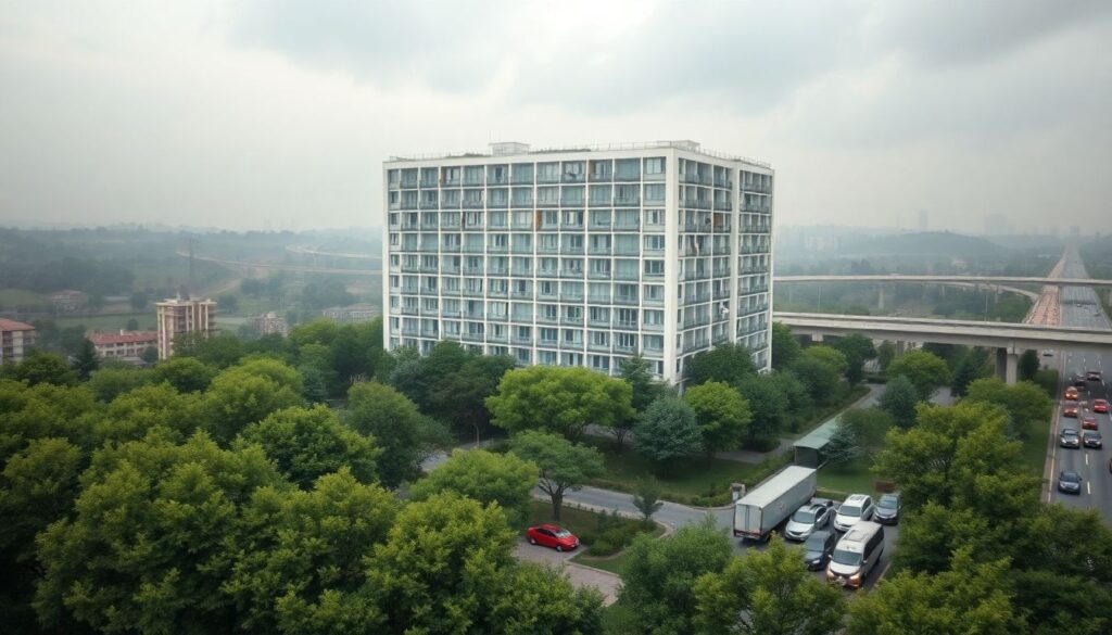 Экологический анализ микрорайона для семейного выбора жилья - иллюстрация