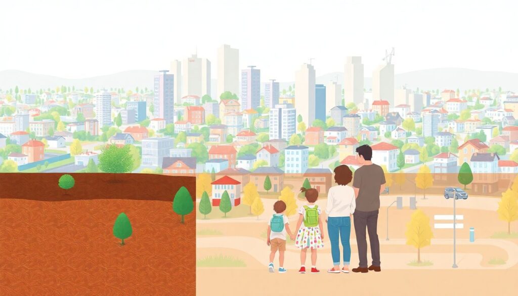 Экологический анализ микрорайона для семейного выбора жилья - иллюстрация