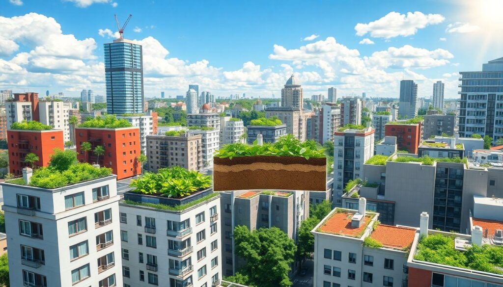 Как зелёные крыши и фасады влияют на микроклимат района - иллюстрация