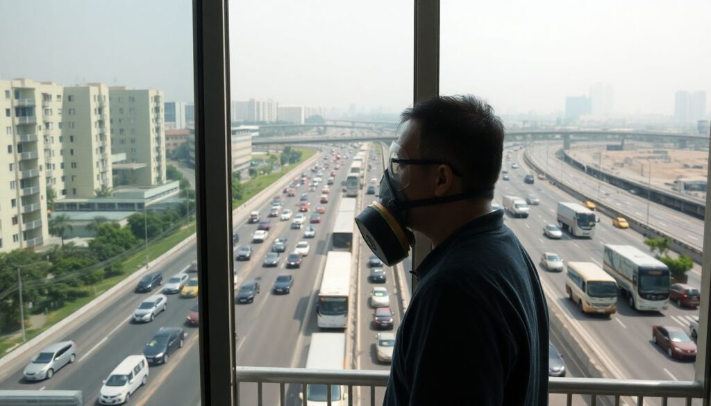 Средства индивидуальной защиты для жителей рядом с транспортными узлами - иллюстрация