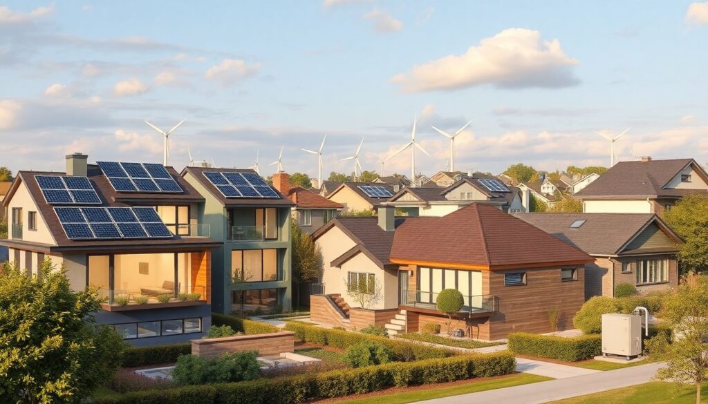 Потребление энергии домами и его влияние на район - иллюстрация