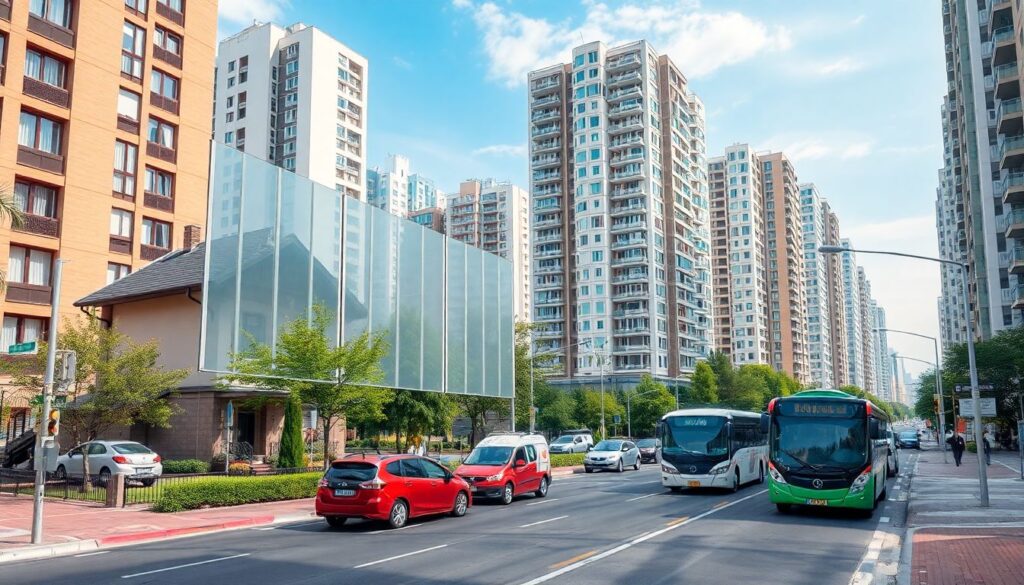 Как транспорт влияет на микроклимат возле жилых домов - иллюстрация