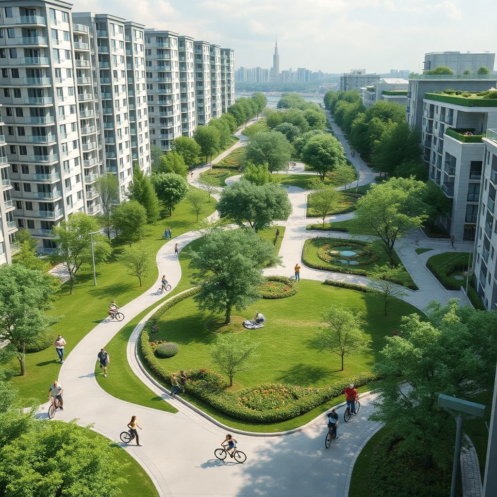 Баланс между зеленью и жильём в комфортных районах города