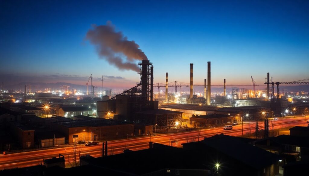 Влияние объектов индустриального назначения на экологию близлежащих домов - иллюстрация