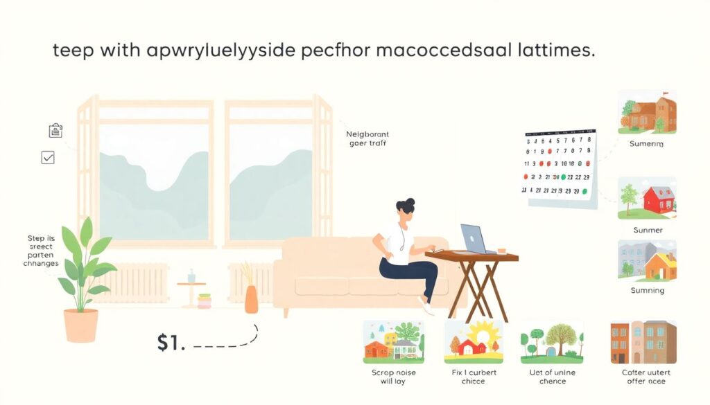 Сезонные колебания уровня шума и их влияние на жилье - иллюстрация